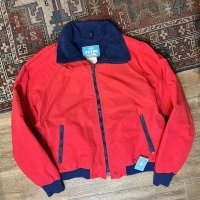 【80's】【USA製】【Woolrich】ウールリッチ【TETON】【赤×紺】【ジップアップブルゾン】【裏フリースブルゾン】サイズＬ 