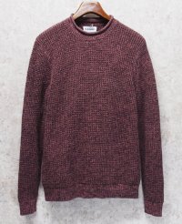 【ビンテージ】【OLD NAVY】【オールドネイビー】【薄あずき色】【ロールネック】【コットンセーター】【サイズM】 