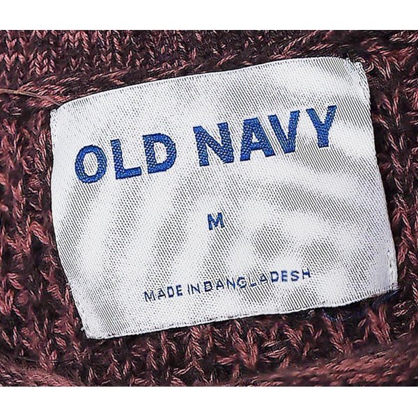 画像2: 【ビンテージ】【OLD NAVY】【オールドネイビー】【薄あずき色】【ロールネック】【コットンセーター】【サイズM】 