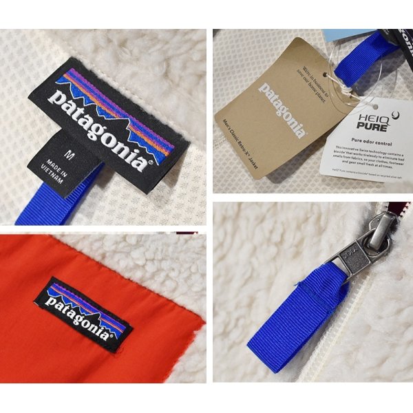 画像2: 新品未使用‼【パタゴニア】【PATAGONIA】【クラシック レトロX】【ナチュラル×青×赤】【フリースジャケット】【サイズＭ】 