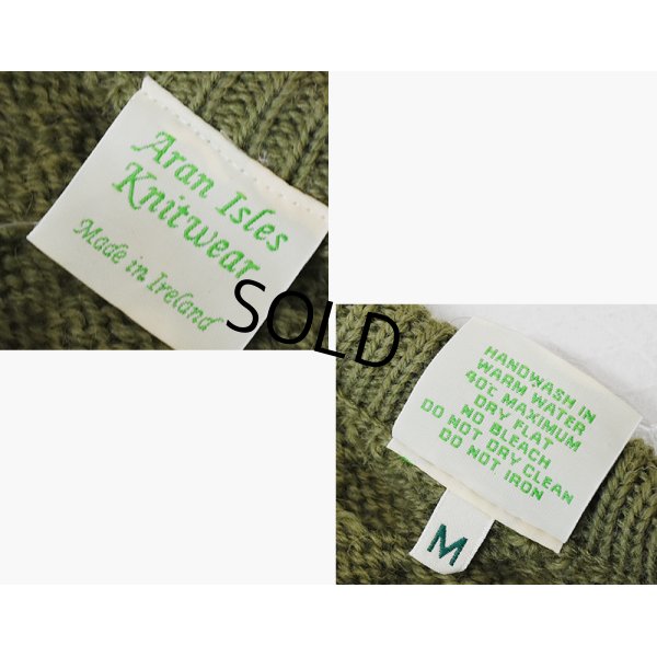 画像2: アイルランド製【Aran Isle Knitwear】【緑】【アランセーター】フィッシャーマンセーター サイズM　 