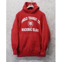 90’s　【USA製】【ビンテージ】【Champion】【チャンピオン】【リバースウィーブ】【赤】【ARNOLD TRANSIT~】【パーカー】【サイズXL】 