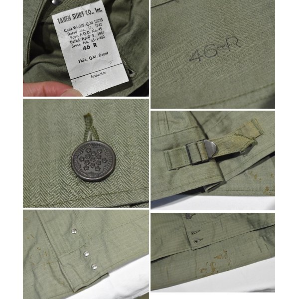 画像2: 【デッドストック】40's【ビンテージ】【米軍実物】U.S.ARMY【Ｍ-41】M41 【HBTジャケット】【46R】 