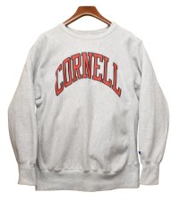 90's【USA製】【Champion】【チャンピオン】【リバースウィーブ】コーネル大学【CORNELL】カレッジパーカー【グレー】【スウェット】【サイズXL】