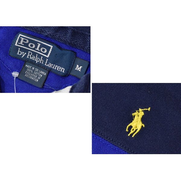 画像2: 【POLO RALPH LAUREN 】ポロラルフローレン【青×黒】【フード付きラガーシャツ】【長袖ポロシャツ】【ラガーシャツ】【サイズM】