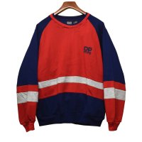 程度良好!! 90's~【ビンテージ】【Fit for Life】紺×赤【スウェット】【サイズＬ】 