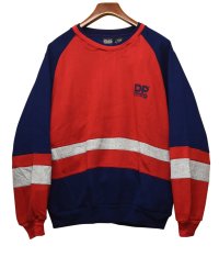 程度良好!! 90's~【ビンテージ】【Fit for Life】紺×赤【スウェット】【サイズＬ】 