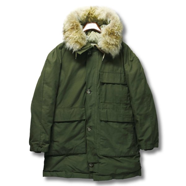 画像1: 【50’s】ビンテージ【COMFY OUTDOOR】【コンフィー】オリーブグリーン【コヨーテフード付きダウンジャケット】【サイズM-Long】 