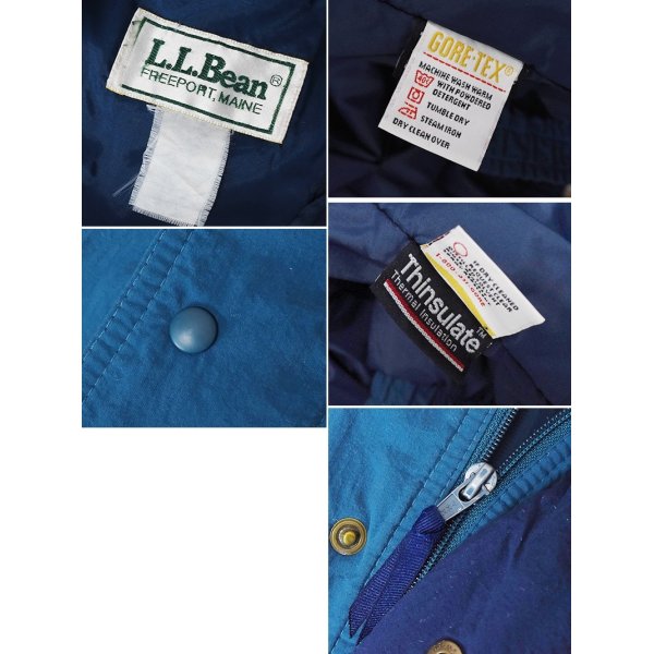 画像2: 80's【L.L.Bean】ＬＬビーン【セルリアンブルー】【windy ridge jacket】中綿入り ゴアテックス バギーズジャケット  