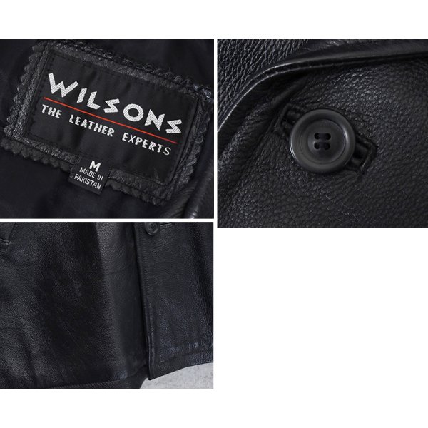 画像2: 【ビンテージ】【WILSON】【ウィルソン】【ブラック】【レザーコート】【レザージャケット】【サイズM】 