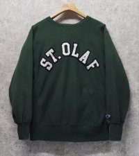 90's【USA製】【Champion】【チャンピオン】【リバースウィーブ】【ST.OLAF】【聖オラフカレッジ】【緑】【スウェット】【サイズL】