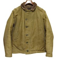 40's【ビンテージ】【米軍実物】【U.S.NAVY】【N-1】【バックステンシル入り】【デッキジャケット】【US38程度】 