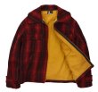 画像4: 40’s【ビンテージ】【ウールリッチ】【Woolrich】【赤×黒】【バッファローチェック】【ウールブルゾン】【サイズ42】  (4)