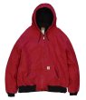 画像1: 超ビッグサイズ!!【カーハート】【carhartt】赤【ダック地】【アクティブパーカー】【フルジップパーカー】【サイズ4ＸＬ】XXXXL  (1)