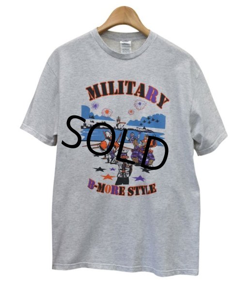 画像1: 【ビンテージ】【グレー】MILITARY B-MORE STYLE【Tシャツ】 サイズＬ  (1)