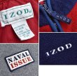 画像2: 【ビンテージ】IZOD【ラコステ】【紺×赤×グレー×黄色】【切り替えデザイン】【マルチカラー】【ハーフジップフリースジャケット】【サイズＬ】  (2)