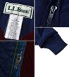 画像2: 90's【ビンテージ】【L.L.Bean】【ＬＬビーン】【紺×エンジ】ナイロン×裏フリース【ナイロンコート】【ナイロンジャケット】【サイズＬ】  (2)