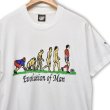 画像3: USA製【ビンテージ】【evolution of man】【白】【Ｔシャツ】【サイズＬ】  (3)