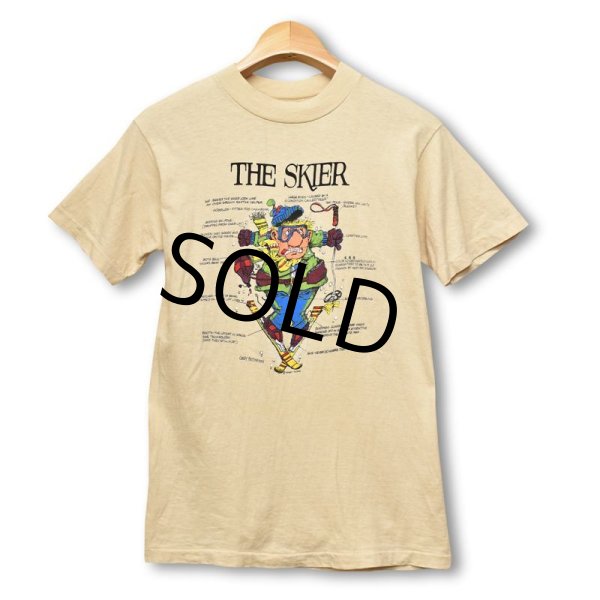 画像1: USA製【ビンテージ】Anvil【THE SKIER】【ベージュ】【Ｔシャツ】【サイズＳ】  (1)