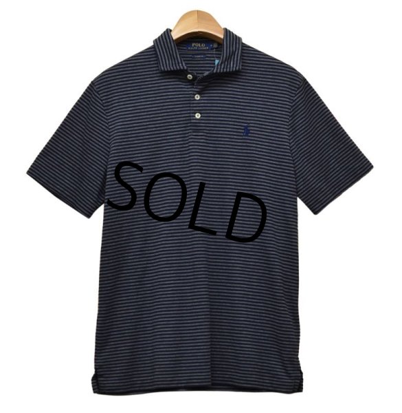 画像1: 【ラルフローレン】 【POLO ralph lauren】【紺×チャコール】【ボーダー】【クラシックフィット】【ポロシャツ】 【サイズＭ】   (1)