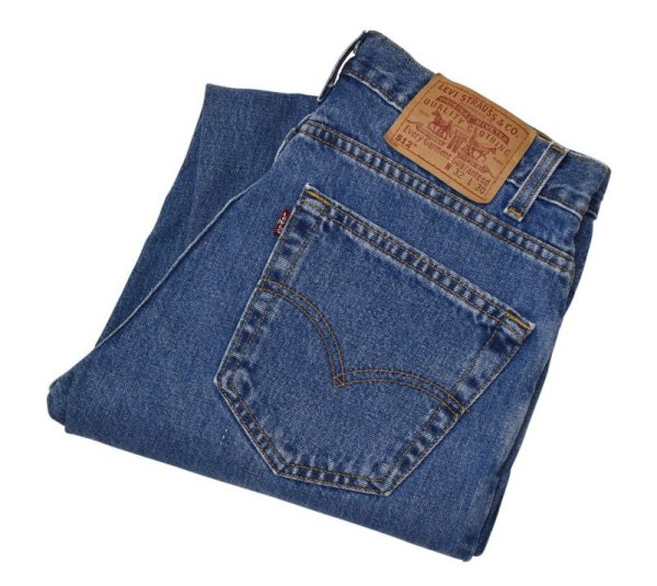 画像1: USA製【ビンテージ】【LEVI'S】【リーバイス５１２】512【デニムパンツ】スリムテーパードジーンズ 【32×30】  (1)