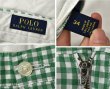 画像2: 【ラルフローレン】POLO RALPH LAUREN【緑ギンガムチェック】【ショートパンツ】 【短パン】【コットンショーツ】【W34】  (2)