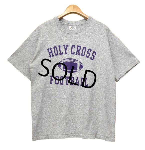 画像1: 90's【ビンテージ】USA製【グレー】HOLY CROSS FOOTBALL【Tシャツ】 サイズXL  (1)