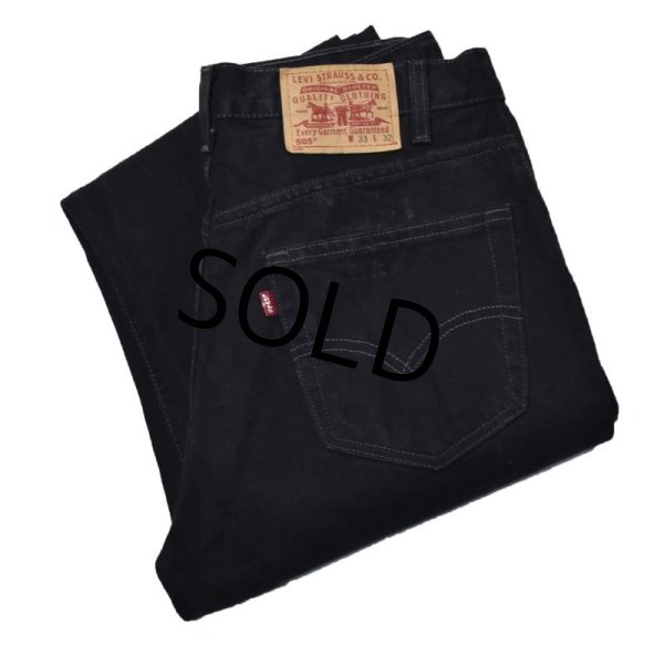 画像1: 【ビンテージ】【LEVI'S】【リーバイス５０５】505【黒】【デニムパンツ】ブラックデニム【33ｘ32】  (1)