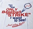 画像3: 90's USA製 ビンテージ【フルーツオブザルーム】【白】【This is the only baseball strike】 Tシャツ 【サイズL】  (3)