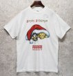 画像1: デッドストック【ビンテージ】【白】happy holidays【猫と犬】Tシャツ【サイズL】  (1)