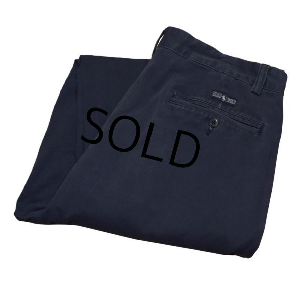 画像1: 【ラルフローレン】POLO RALPH LAUREN【紺】ANDREW PANTS【２タック】【コットンパンツ】【コットンスラックス】【32×32】  (1)