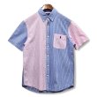 画像1: 【ラルフローレン】RALPH LAUREN【水色ｘピンク】シアサッカー【ストライプ】CLASSIC FIT【ボタンダウン半袖シャツ】S/Sシャツ【サイズＭ】  (1)