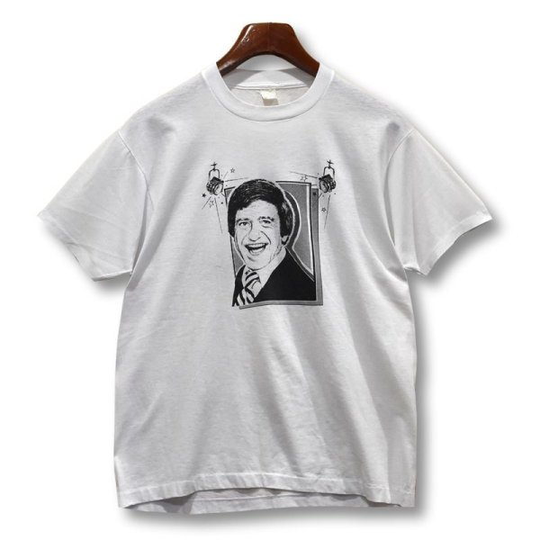 画像1: 【程度良好】【USA製】【ビンテージ】【THE SOUPY SALES SHOW 66 WNBC】【白】【Tシャツ】  (1)