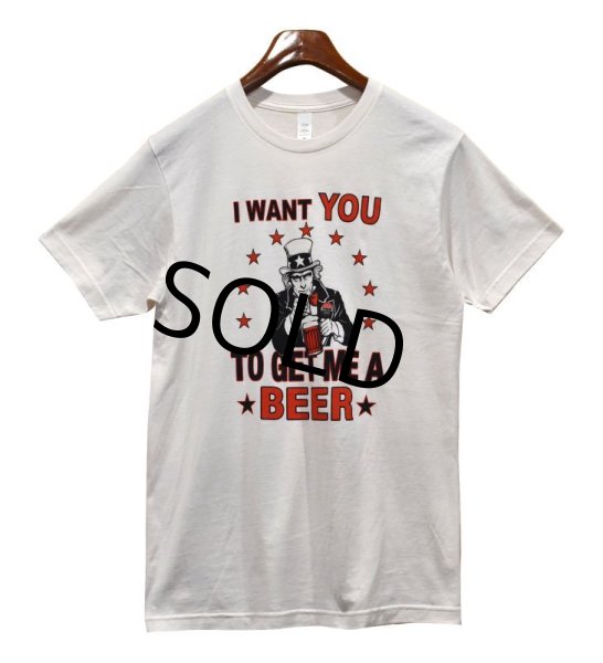 画像1: 【ビンテージ】【I want you to get me a beer】【オフホワイト】【白】【Tシャツ】  (1)