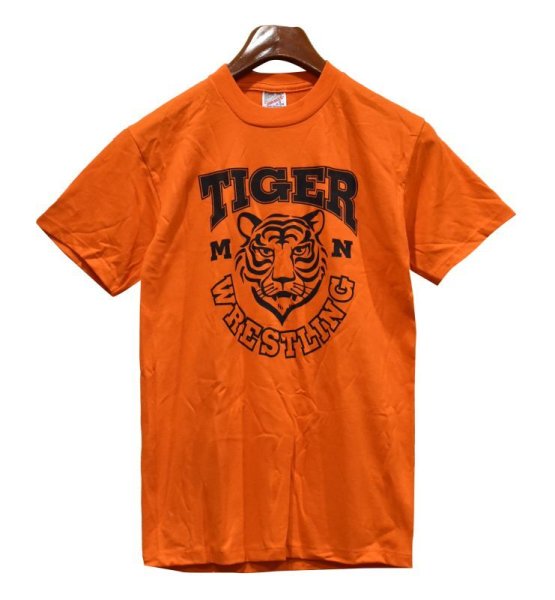 画像1: 【USA製】【デッドストック】ビンテージ【JERZEES】【トラ】オレンジ【tiger man wrestling】【Ｔシャツ】【サイズS】   (1)