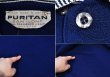 画像2: 【USA製】ビンテージ【PURITAN】ピューリタン【紺】襟ボーダー【ポロシャツ】半袖シャツ【レディース古着】【サイズＬ】  (2)