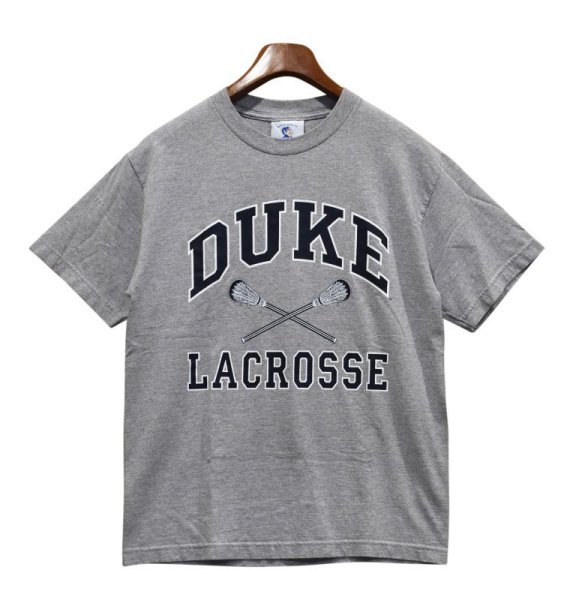 画像1: 【90's~】ビンテージ【DUKE】デューク大学 【コットンエクスチェンジ】【カレッジプリント】Duke University Stores【DUKE LACROSSE】ラクロス グレー【Tシャツ】【サイズM】  (1)