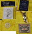 画像2: 【POLO RALPH LAUREN】ラルフローレン【イエロー】【２タック】【ショートパンツ】【短パン】【コットンショーツ】【W32】  (2)