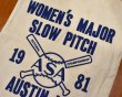 画像2: 80's∼【ビンテージ】【WOMEN’S MAJOR SLOW PITCH】【生成り色】【野球】【トートバッグ】  (2)