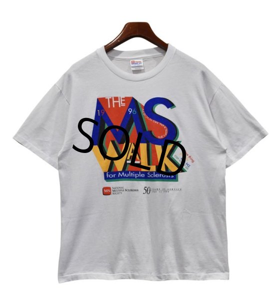 画像1: 90’s~【USA製】ビンテージ【Hanes】ヘインズ【National Multiple Sclerosis Society】【白】Tシャツ【サイズL】  (1)