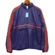 画像1: ~90's【ビンテージ】【アディダス】adidas【紺×赤ライン】【ナイロンアノラックジャケット】プルオーバージャケット【サイズＬ程度】  (1)