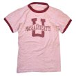 画像2: 70's【USA製】【ビンテージ】【チャンピオン】染み込み【マサチューセッツ大学】カレッジTシャツ【霜降り赤】【リンガーＴシャツ】【サイズM】  (2)