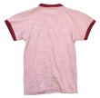 画像4: 70's【USA製】【ビンテージ】【チャンピオン】染み込み【マサチューセッツ大学】カレッジTシャツ【霜降り赤】【リンガーＴシャツ】【サイズM】  (4)