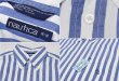 画像2: 【ビンテージ】【nautica】【オールドノーティカ】【青ｘ白 ストライプ】ボタンダウン【半袖コットンシャツ】【サイズＭ】  (2)