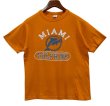 画像1: 【80's】【USA製】【ビンテージ】【チャンピオン】【Champion】【オレンジ】【MIAMI DOLPHINS】【Tシャツ】【サイズL】  (1)