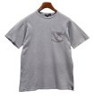 画像1: USA製【ラルフローレン】【POLO ralph lauren】グレー【鹿の子コットン】ポケットTシャツ【ボーイズXL】S程度  (1)