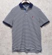 画像1: 【ラルフローレン】 【POLO ralph lauren】【クラシックフィット】白ｘ紺ボーダー【ポロシャツ】 【サイズＭ】   (1)