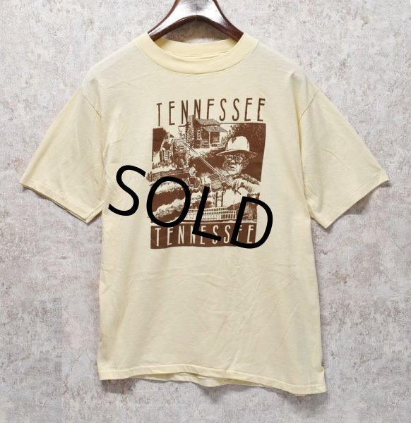 画像1: 80's【USA製】【ビンテージ】GRUMBLES【TENNESSE】【ベージュ】【Tシャツ】【サイズＸＬ】  (1)