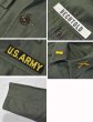 画像2: 【~60's】【U.S.ARMY 】【米軍実物】【ビンテージ】【OG107】平ボタン【ユーティリティシャツ】【M程度】  (2)