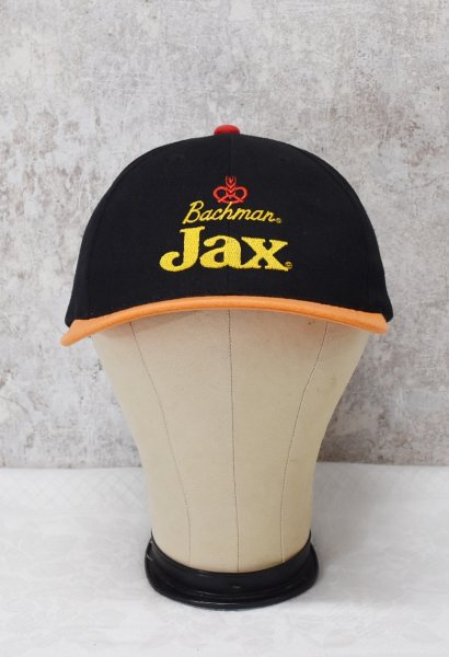 画像1: 【USA製】【ビンテージ】【Backman Jax】【バックマン ジャックス】黒ｘオレンジ【BBキャップ】【ベースボールキャップ】  (1)